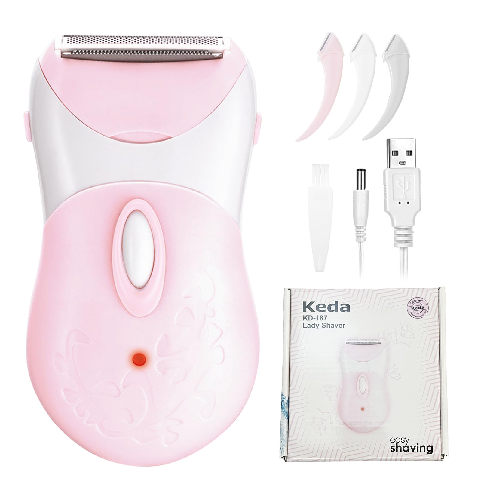 Silky Smooth Women's Electric Shaver - Cordless Wet/Dry Foil Shaver & Bikini Trimmer - Painless Hair Removal for Legs, Underarms & Body - Perfect for Travel, Gym & Quick Touch-ups