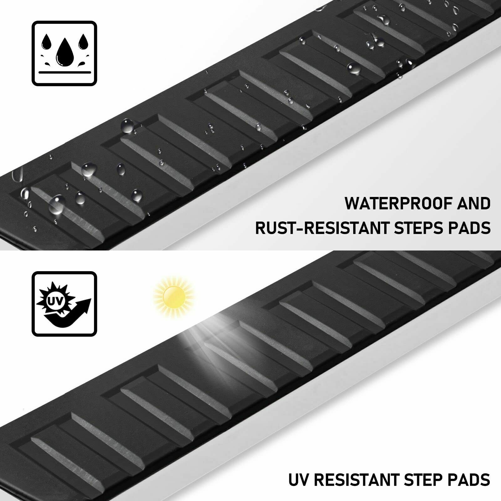 6 Inch Running Boards for Nissan Titan & Titan XD (2004-2025) - Heavy Duty Side Steps & Rock Sliders | Crew Cab Compatible with 4 Full Doors | Perfect for Off-Roading, Truck Access & Outdoor Adventures