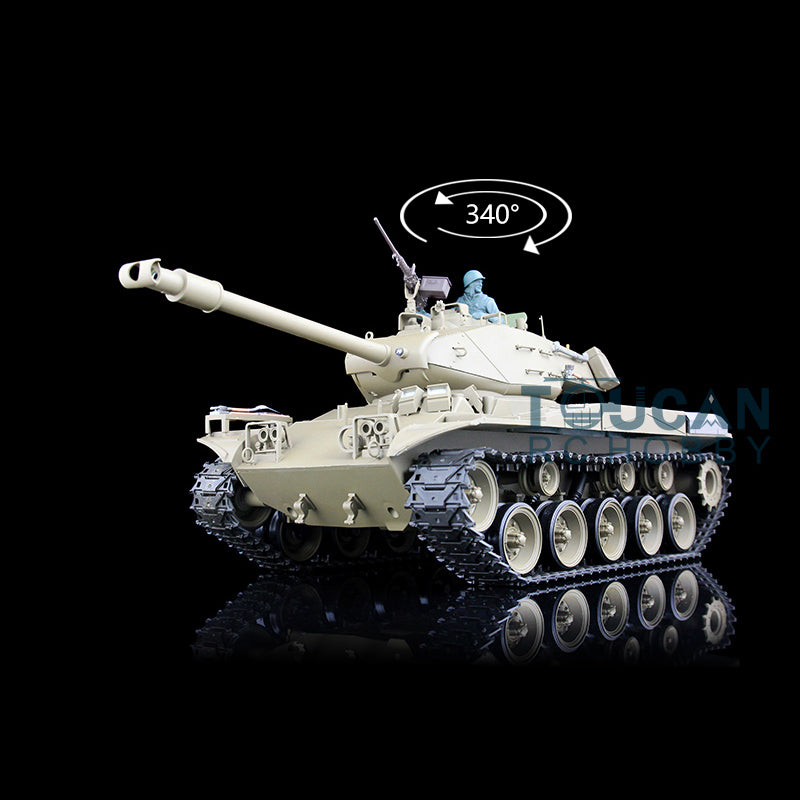 2.4Ghz Henglong 1/16 Scale 7.0 Plastic Radio Control Tank - USA Walker Bulldog 3839 RC Military Model with Engine Sound, Smoking Gearbox & Road Wheels - Perfect for Collectors, Battle Simulation & Outdoor Play