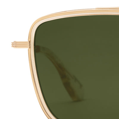 VAIL 18K Gold Plated Titanium Polarized Sunglasses with Haze Lens - Stylish UV Protection for Outdoor Sports & Driving