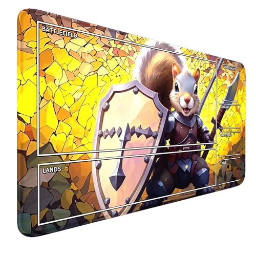 Squirrel Warrio Stitched Edges Playmat With Zones