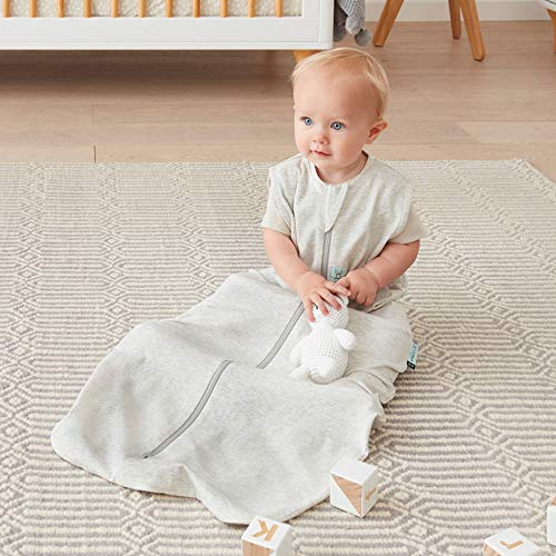 ErgoPouch Jersey Sleeping Bag 0.2 Tog Grey Marle for Babies 8-24 Months - Soft Cotton Jersey Fabric Swaddle Wrap for Infant Sleep & Nursery Naptime - Perfect Baby Shower Gift for Newborns