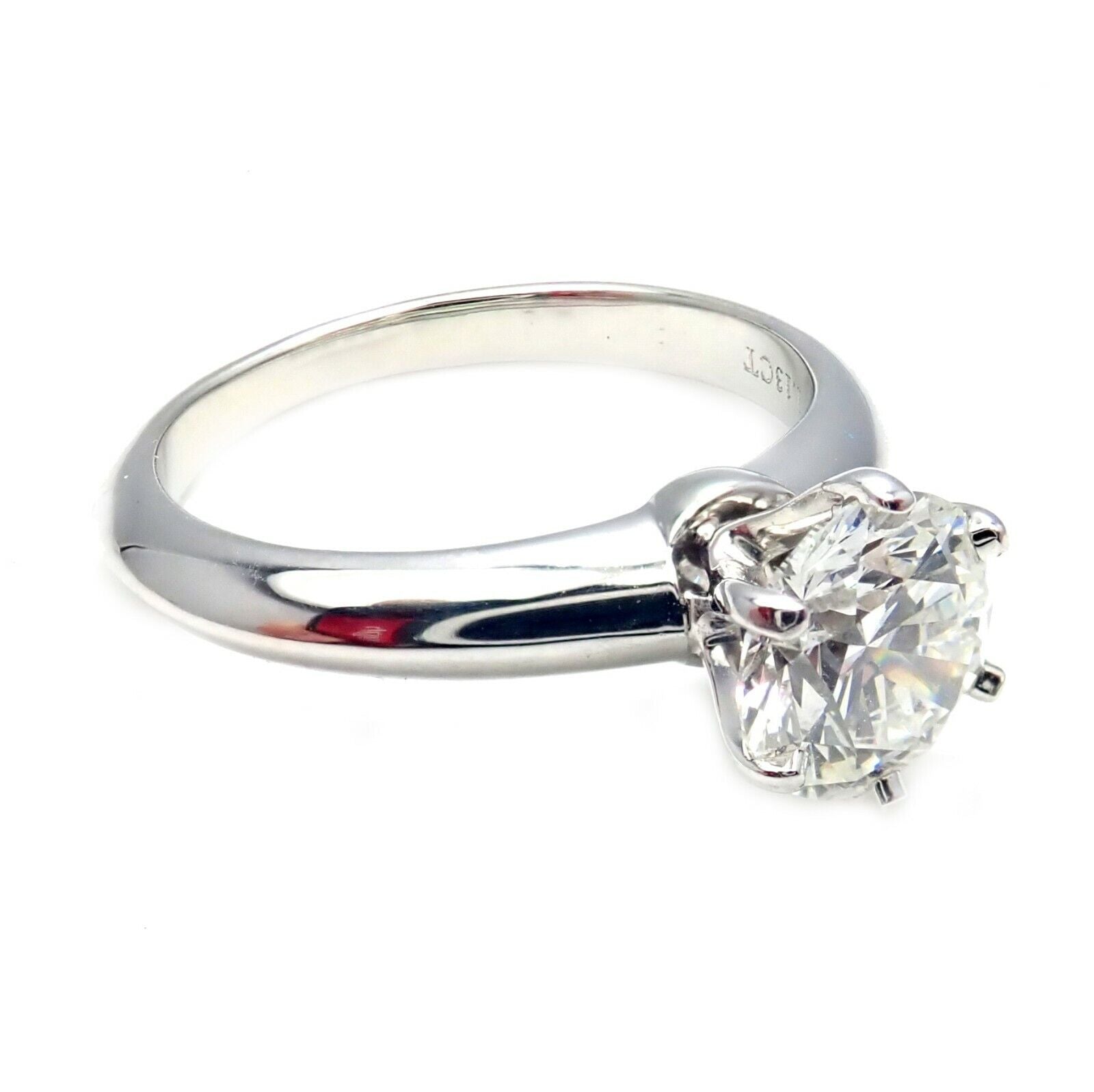 Authentic Tiffany & Co. Platinum 1.13ct Diamond H VS1 Engagement Ring with Certification - Perfect for Proposals, Weddings & Anniversary Gifts