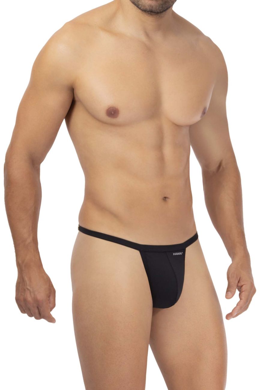 Premium Hawaiian Microfiber G-String Thong Underwear - Black 42317 - Sexy & Comfortable for Beach, Yoga & Intimate Moments