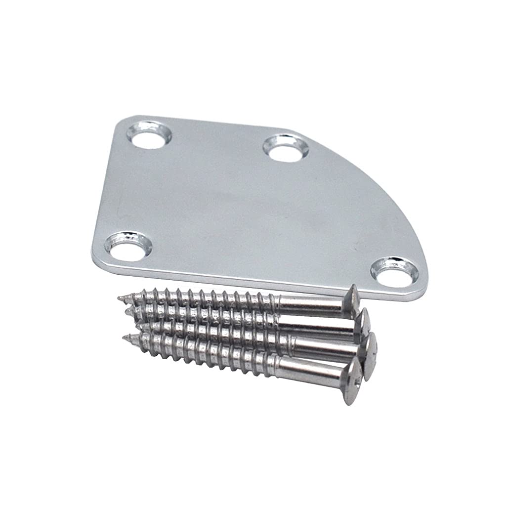 B Baosity Chrome-Plated Electric Guitar Strap Lock with Screw for Secure Performance - Perfect for Live Shows, Studio Recording & Stage Use