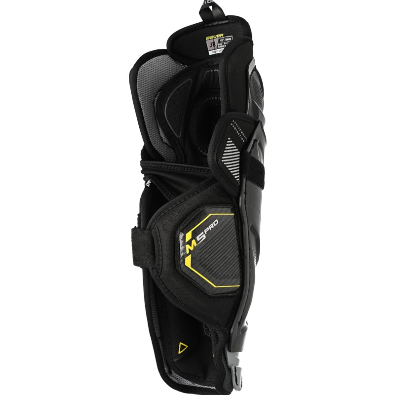 Bauer Supreme M5 Pro Shin Guard for Junior Hockey Players - Protective Gear for Youth Ice Hockey & Field Hockey Training