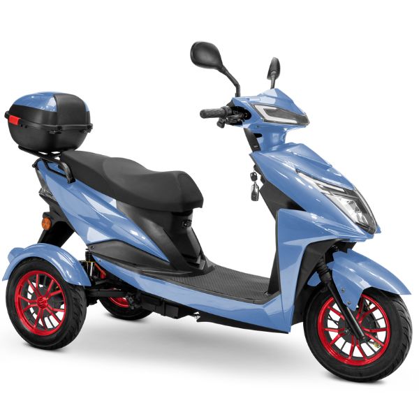 Premium Full-Size 3-Wheel Mobility Scooter for Adults - Lightweight & Foldable Electric Wheelchair with Comfortable Seat - Ideal for Shopping, Travel & Outdoor Activities