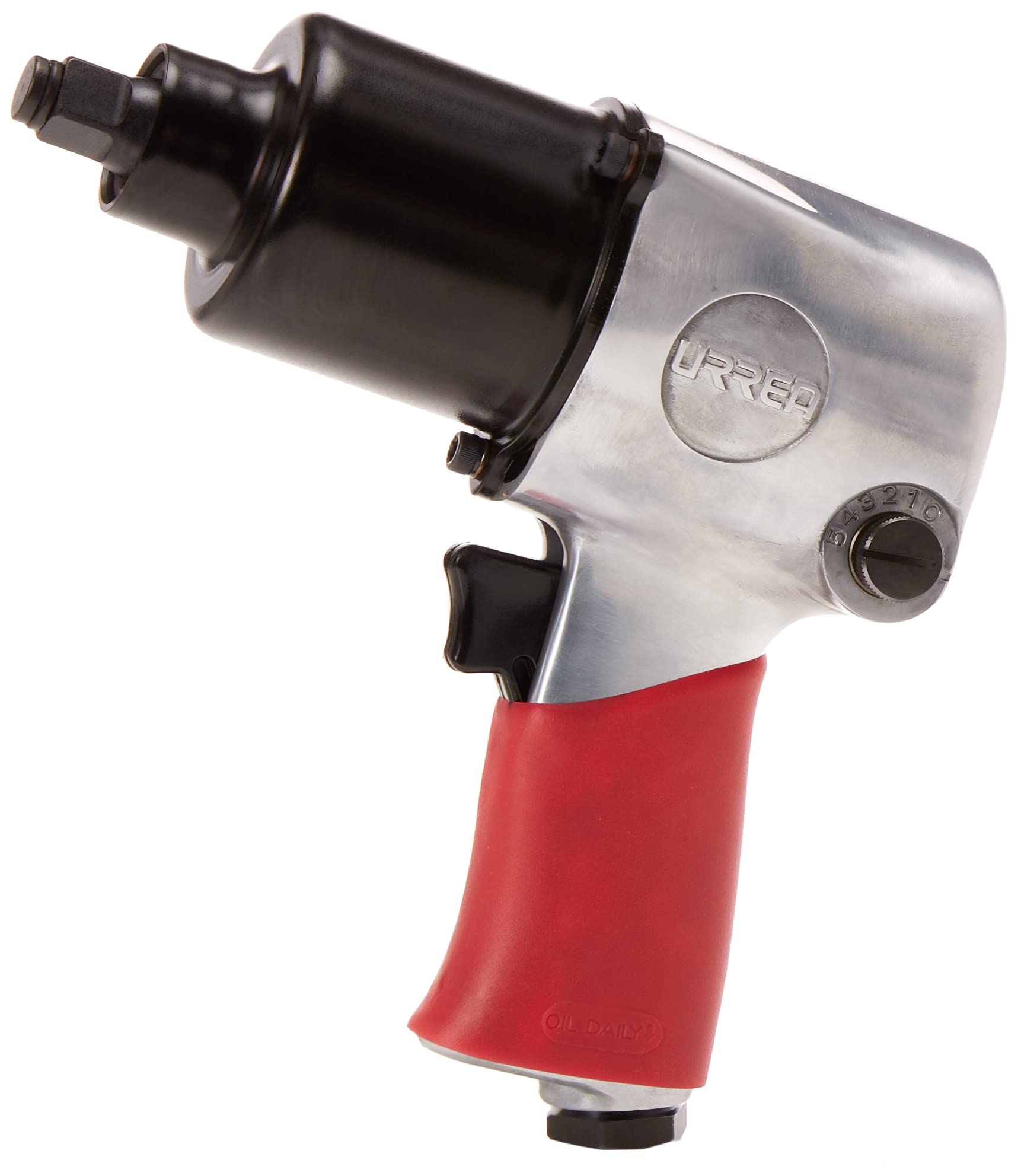 Urrea UP731 1/2-Inch 7000 RPM Twin Hammer Pistol Grip Air Impact Wrench Set - Professional Automotive & Industrial Tool for Tire Changes, Construction & Heavy Duty Repairs