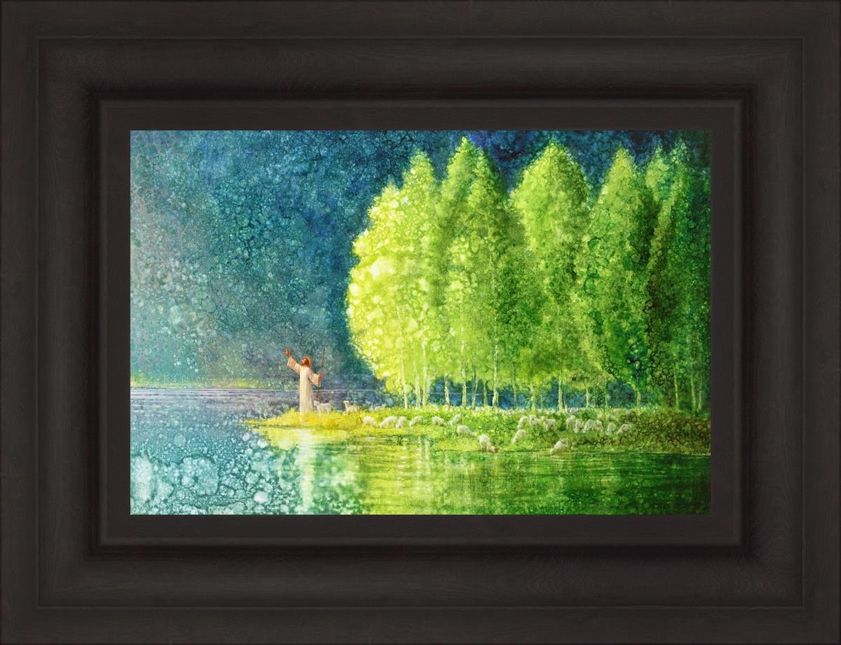 Beside Still Waters - Premium Home Decor & Wall Art for Living Room, Bedroom, Office | Calming Landscape Painting for Relaxation & Meditation Spaces