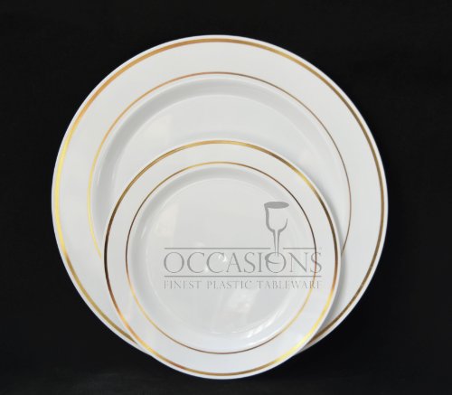 White w/ gold rim