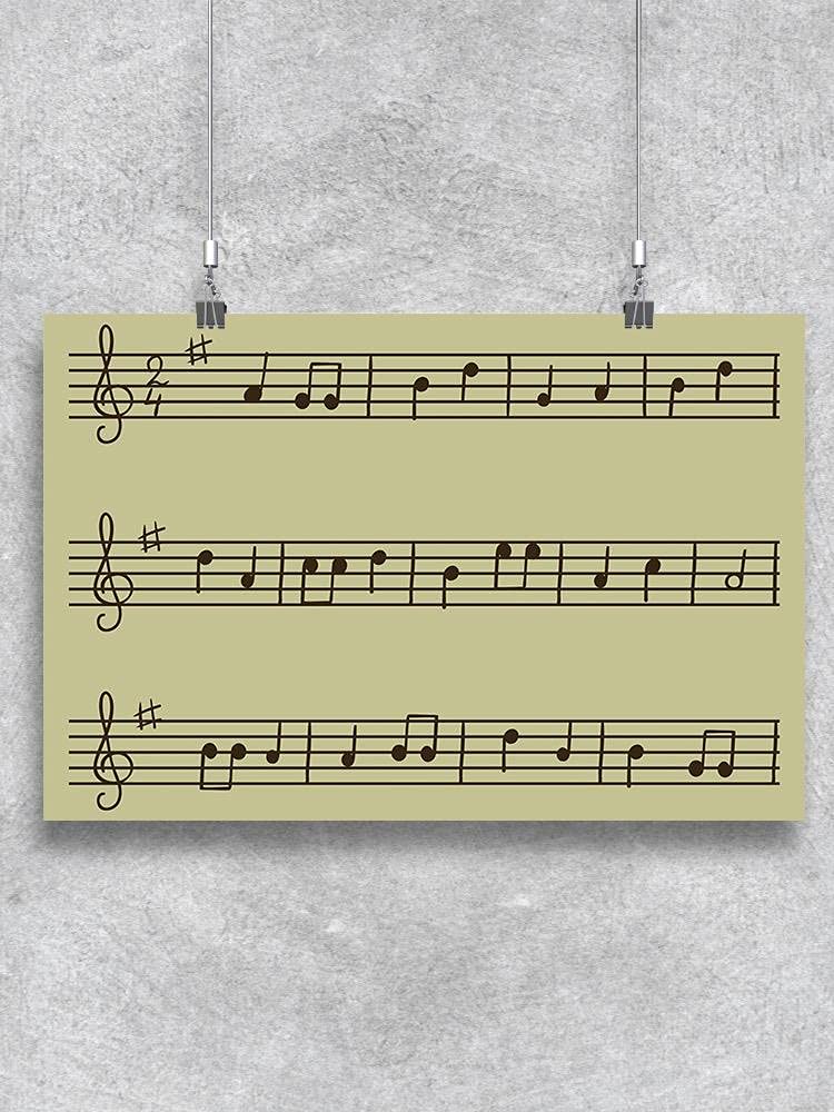 Smartprints Music Notes & Symbols Pattern Poster - Perfect for Music Classrooms, Studios & Home Decor