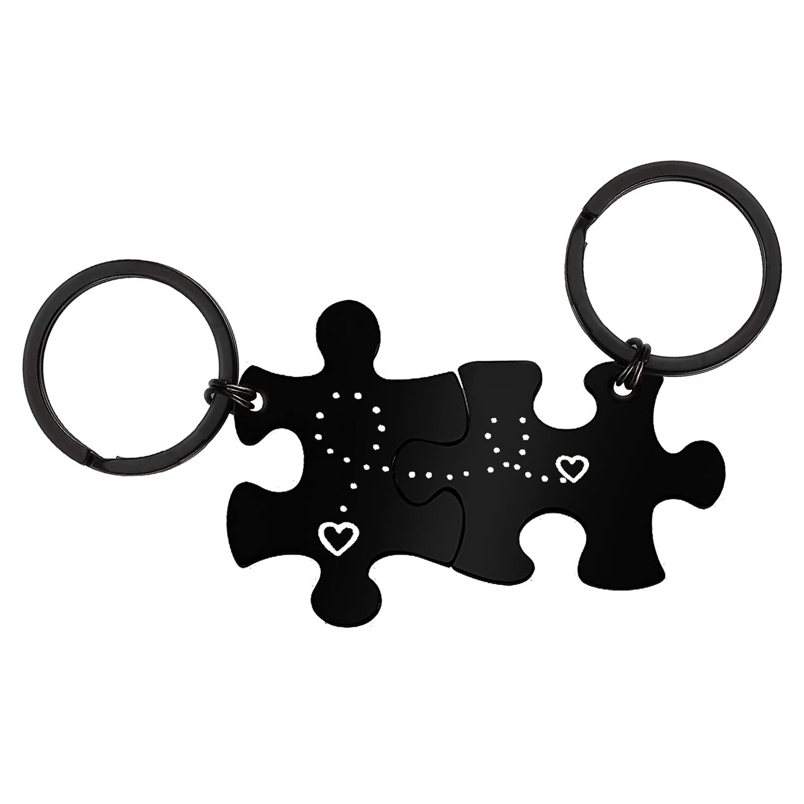 Romantic Couple Keychains - Personalized Gifts for Boyfriend & Girlfriend | Valentine's Day, Anniversary, Christmas, Birthday & Long Distance Relationship Gifts | Ideal for Deployments, Couples & Special Occasions