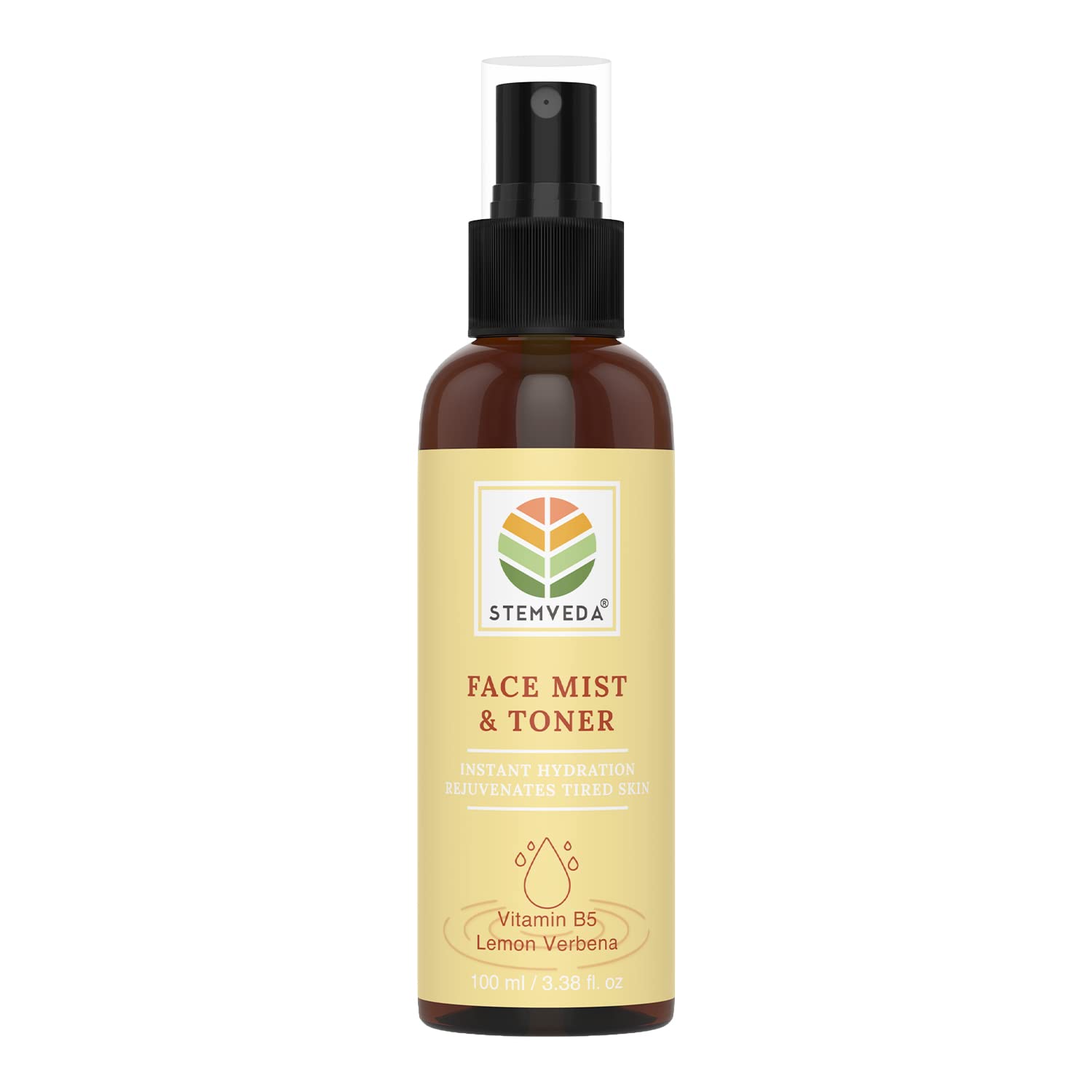 STEMVEDA Alcohol-Free Face Mist & Toner (Citrus) 100ml | Hydrating Antioxidant Facial Spray for Pore Minimizing & Glowing Skin | Sensitive Skin Friendly | Refreshing Daily Skincare & Makeup Setting Spray