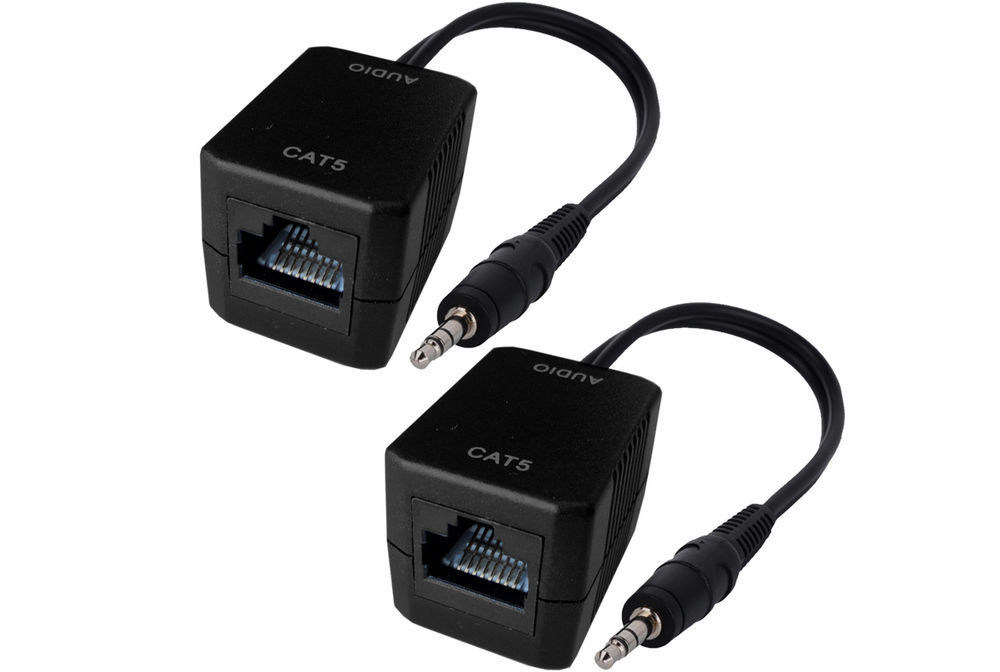 3.5mm Stereo Audio to RJ45 Extender Cable - 75ft Long Range, High-Quality Sound Transmission for Home Theater, Studio, and Conference Room Setup