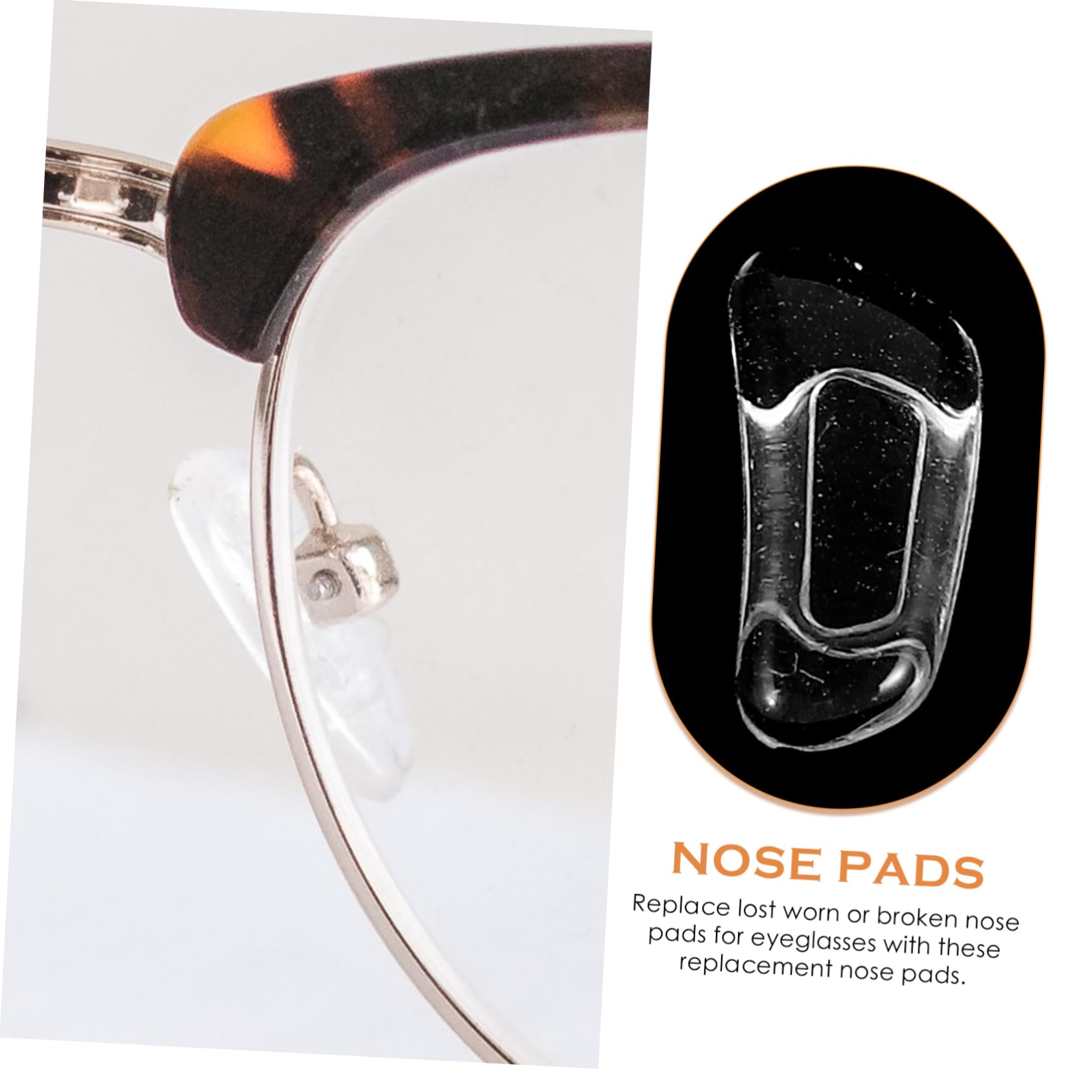 Healeved 6 Pairs Silicone Glasses Nose Pads - Replacement Nose Pads for Eyeglasses & Sunglasses - Soft Comfortable Anti-Slip Eyewear Accessories for All-Day Wear (Perfect for Reading, Working & Outdoor Activities)