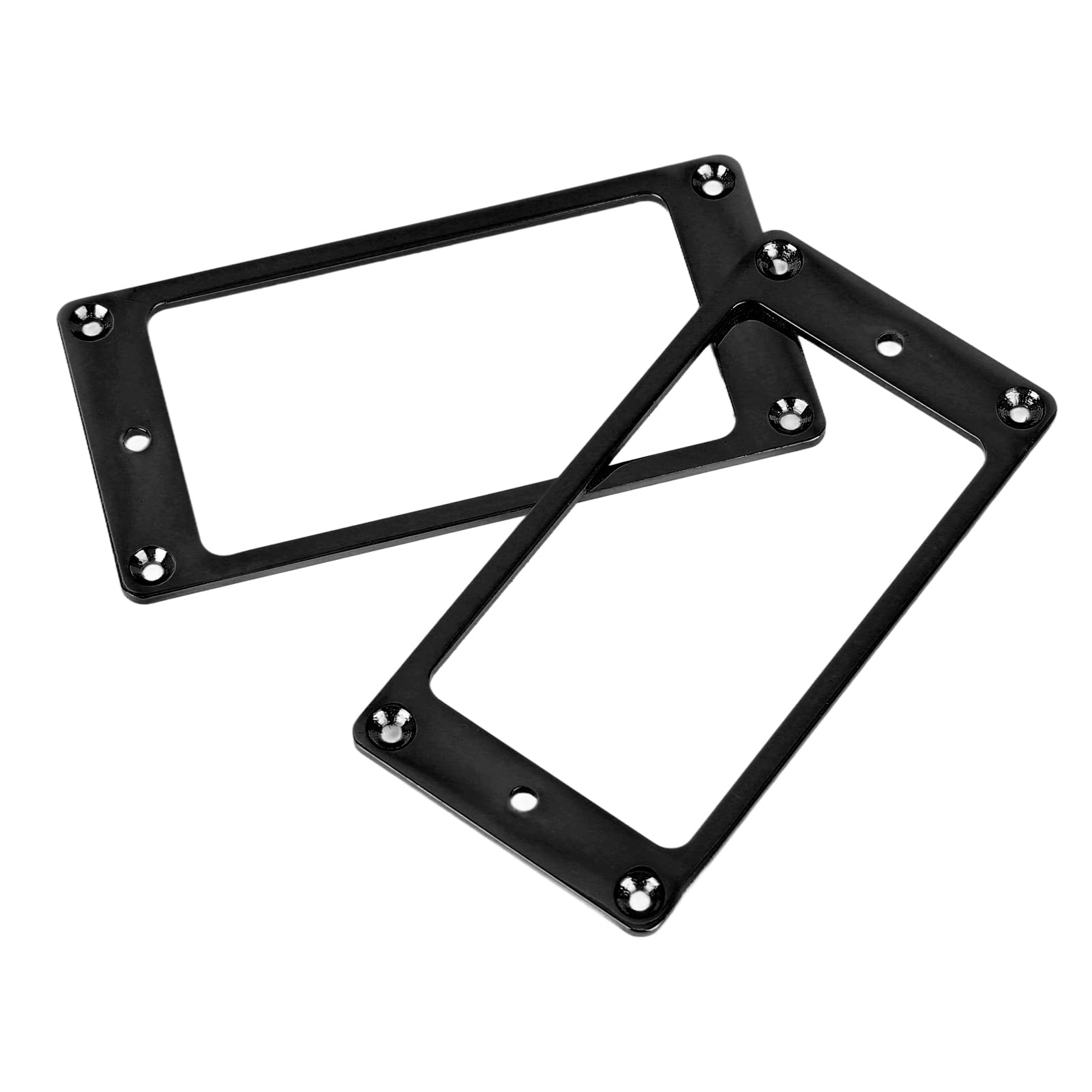 2Pcs Black Humbucker Pickup Mounting Rings for Electric Guitar - Metal Replacement Pickup Frames for Humbucker Pickups - Perfect for Guitar Repair, Upgrades & DIY Projects