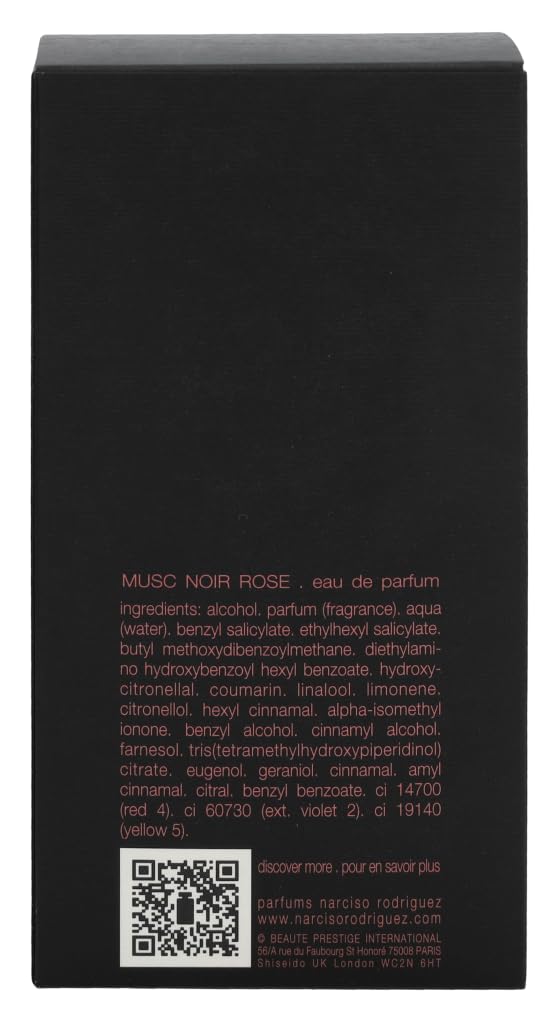 Narciso Rodriguez Musc Noir Rose for Women - 3.3 oz Eau de Parfum Spray | Floral Woody Musk Perfume for Date Night & Special Occasions
