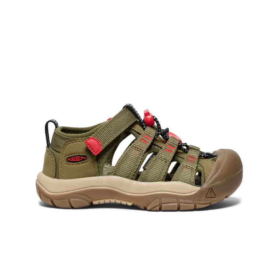 Little Kids' Newport H2 Sandals | Martini Olive/Aura Orange | Comfortable Water Shoes for Beach, Pool & Outdoor Play
