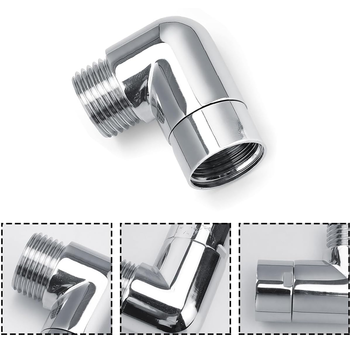 ECOMAID Shower Head Adapter - Solid Brass G1/2