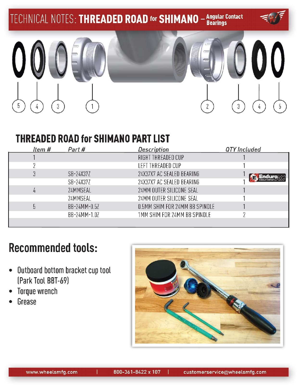 Premium Wheels Manufacturing BB Road Shells with ABEC 3 Bearings - High-Performance Bicycle Bottom Bracket for Road Bikes, Ideal for Cycling Enthusiasts and Professional Riders