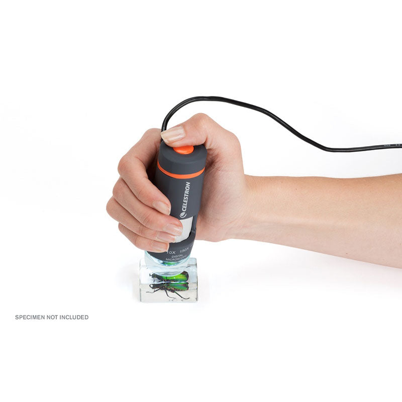 Celestron 44302 Deluxe Handheld Digital Microscope with 2MP Camera - Perfect for Coin Collecting, Jewelry Inspection & Science Education