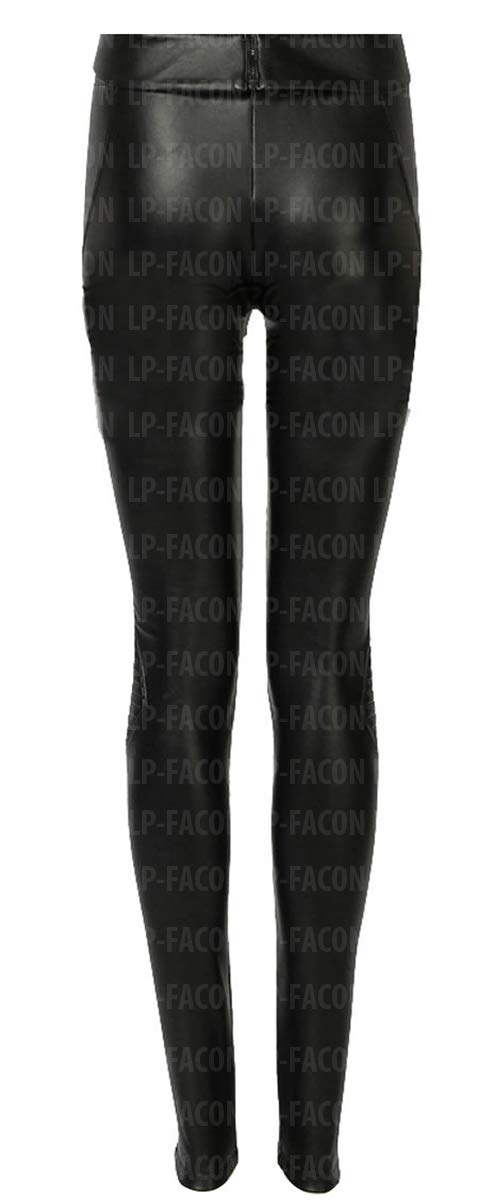 Women's Superhero Stealth Battle Angel Cosplay Costume - Black Leather Vest & Pants Set for Halloween, Comic Con & Cosplay Events