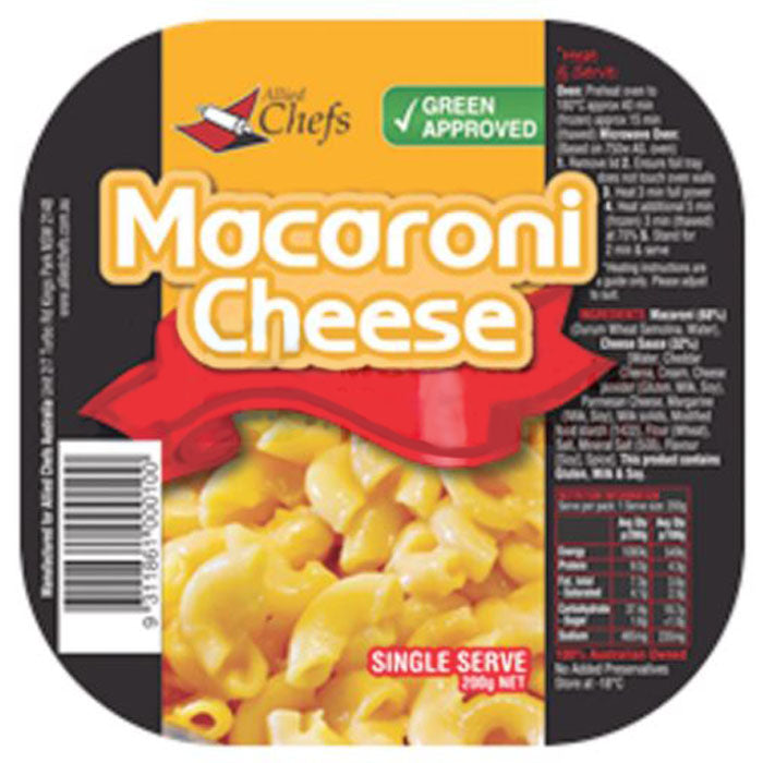 Allied Chef Macaroni & Cheese - Premium Elbow Pasta with Rich Cheese Sauce | Quick & Easy Dinner, Lunchbox Meal for Kids, Family Comfort Food