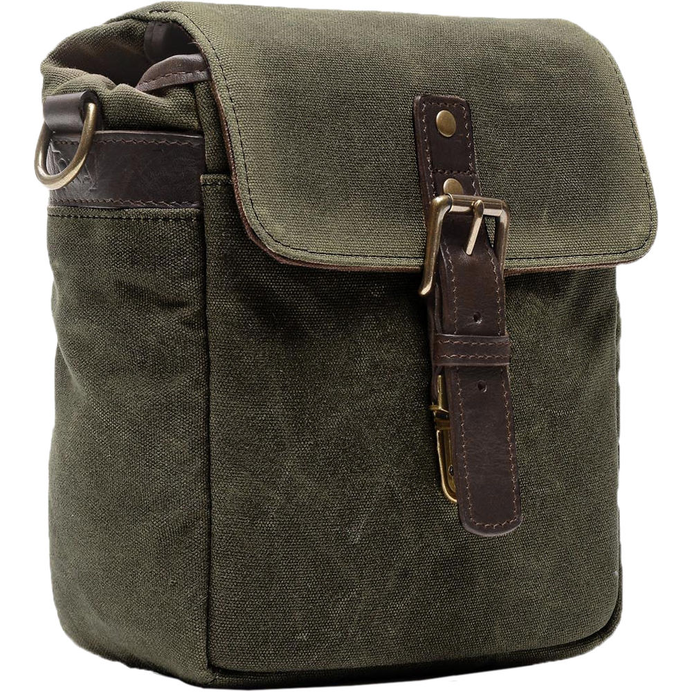 ONA Bond Street Waxed Canvas Camera Bag for DSLR & Mirrorless - Olive Green Waterproof Vintage Style - Perfect for Travel, Street Photography & Everyday Carry
