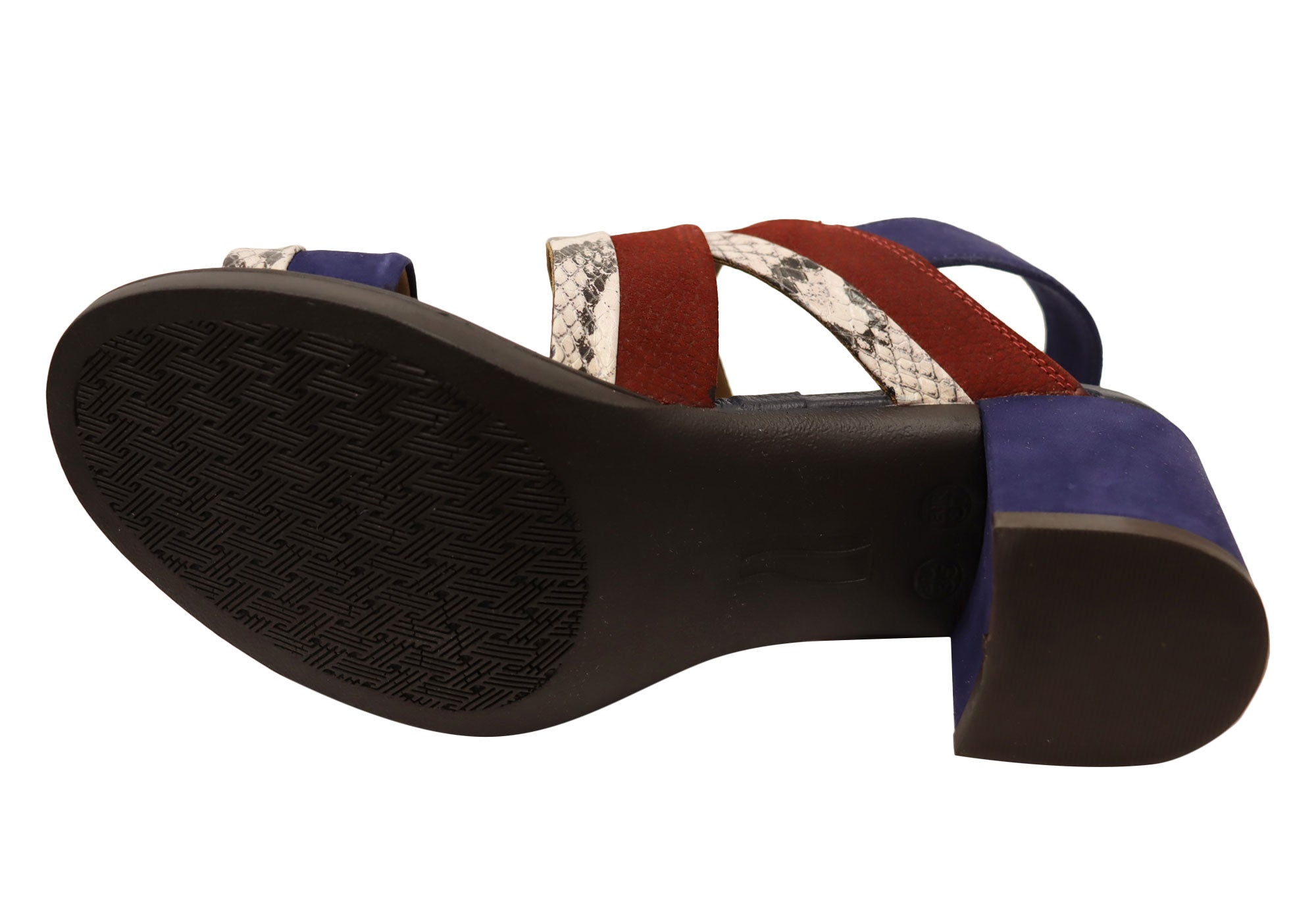 Opananken Nancie Women's Comfortable Leather Mid Heel Sandals - Stylish & Supportive for Work, Date Night & Summer Outings