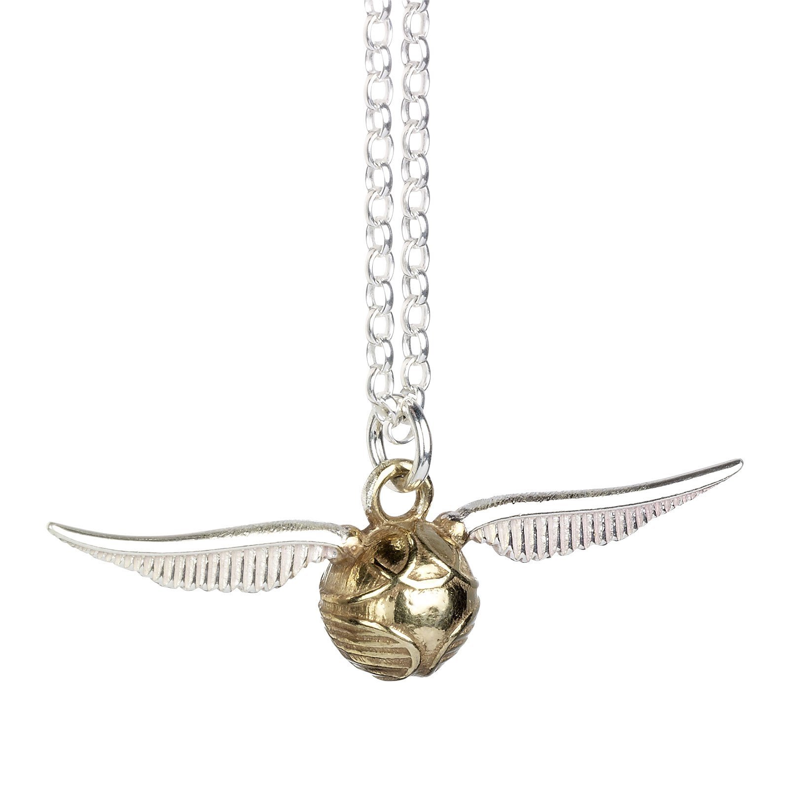 Sterling Silver Harry Potter Golden Snitch Charm Necklace - Magical Jewelry Gift for Fans, Wizards & Witchcraft Lovers - Perfect for Cosplay, Birthday & Christmas Gifts