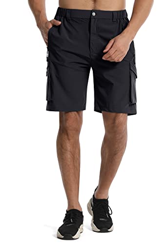 RUFEYY Men's Quick Dry Hiking Cargo Shorts - Outdoor Golf Work Casual Jogging Pants with Multiple Pockets - Perfect for Fishing, Camping & Summer Adventures