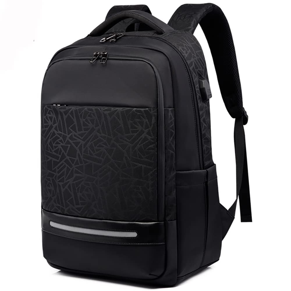 Men's Water Resistant Laptop Backpack with USB Charging Port - 15 Inch Business School College Travel Backpack for Work, Commuting & Daily Use