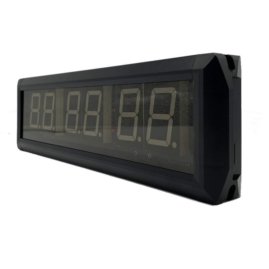 1.8 Inch Digital Workout Timer Wall Clock - Interval Countdown/Countup Stopwatch with Remote Control (Green & Red Display) for Gym, Home Fitness & Cross Training