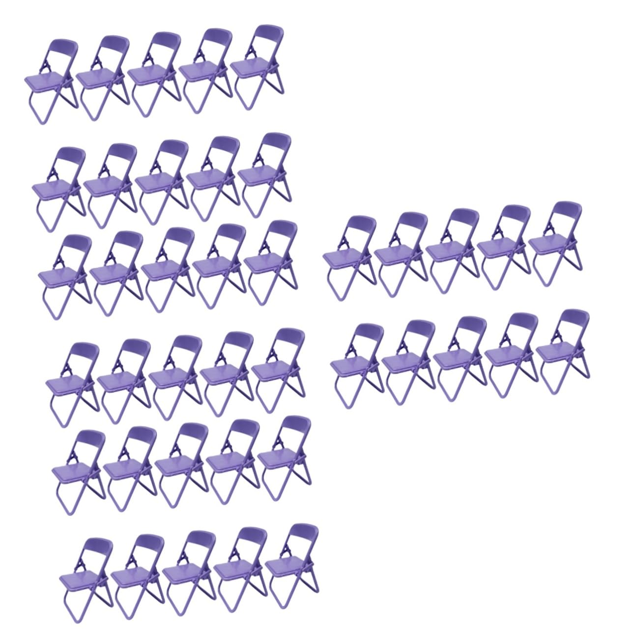 UKCOCO 40 Pack Foldable Mini Chair Phone Stand - Purple Plastic Mobile Holder for Desk, Car & Home Use | Cute Phone Bracket for iPhone, Samsung & Smartphones | Perfect for Watching Videos, Video Calls & Hands-Free Viewing