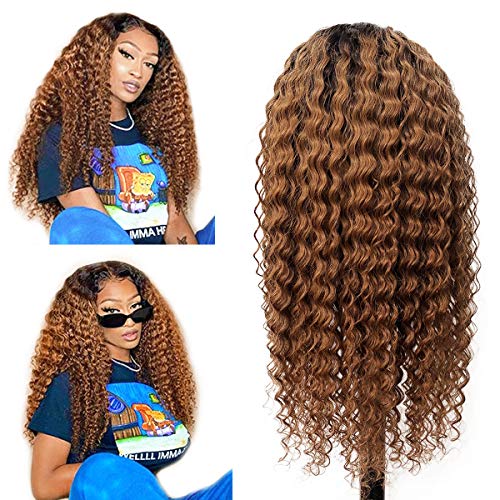 Ombre Curly Lace Wig-#1BT30