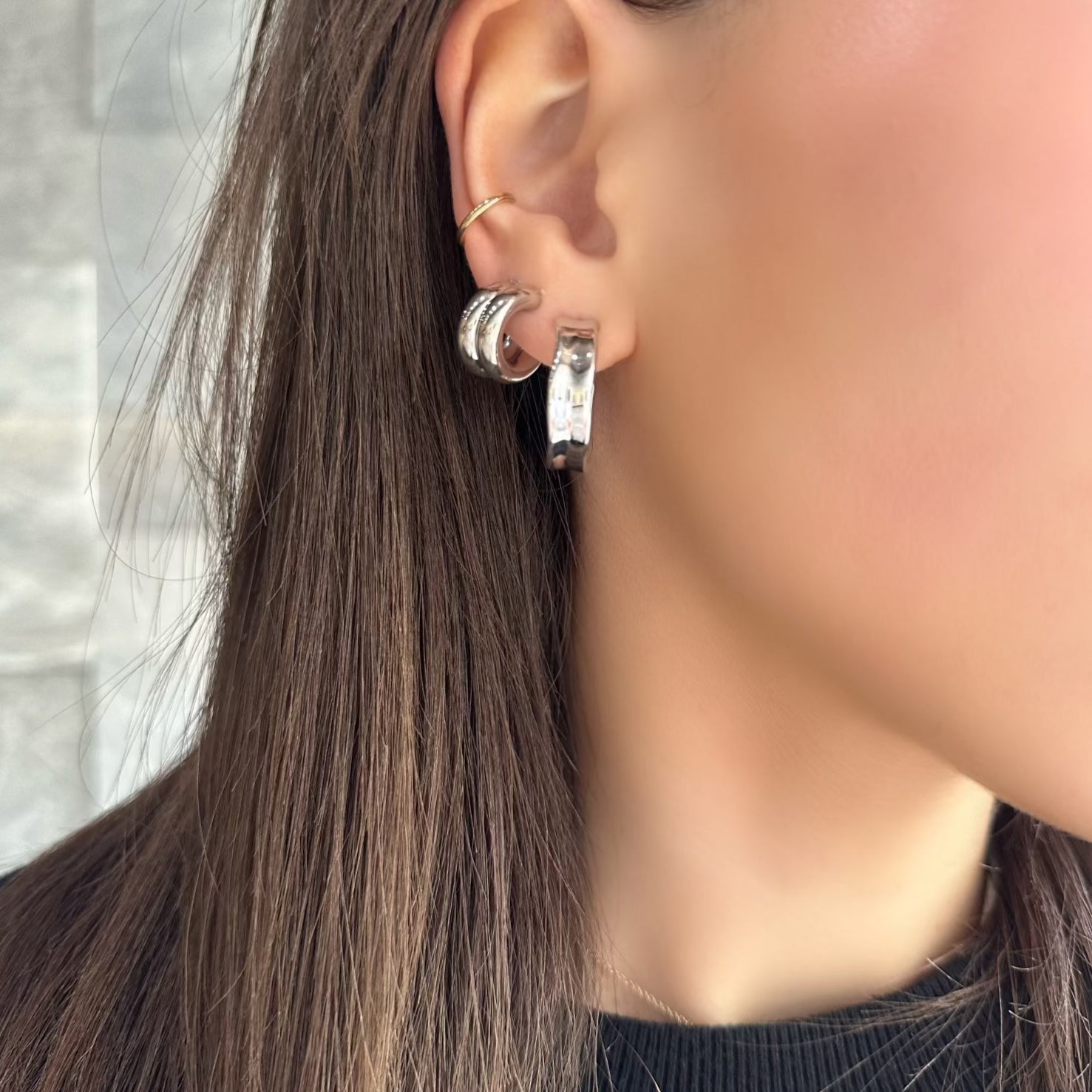 Mini Double Row Hoop Earrings - Elegant & Dainty Gold Plated Hoops for Women | Perfect for Everyday Wear, Parties & Special Occasions