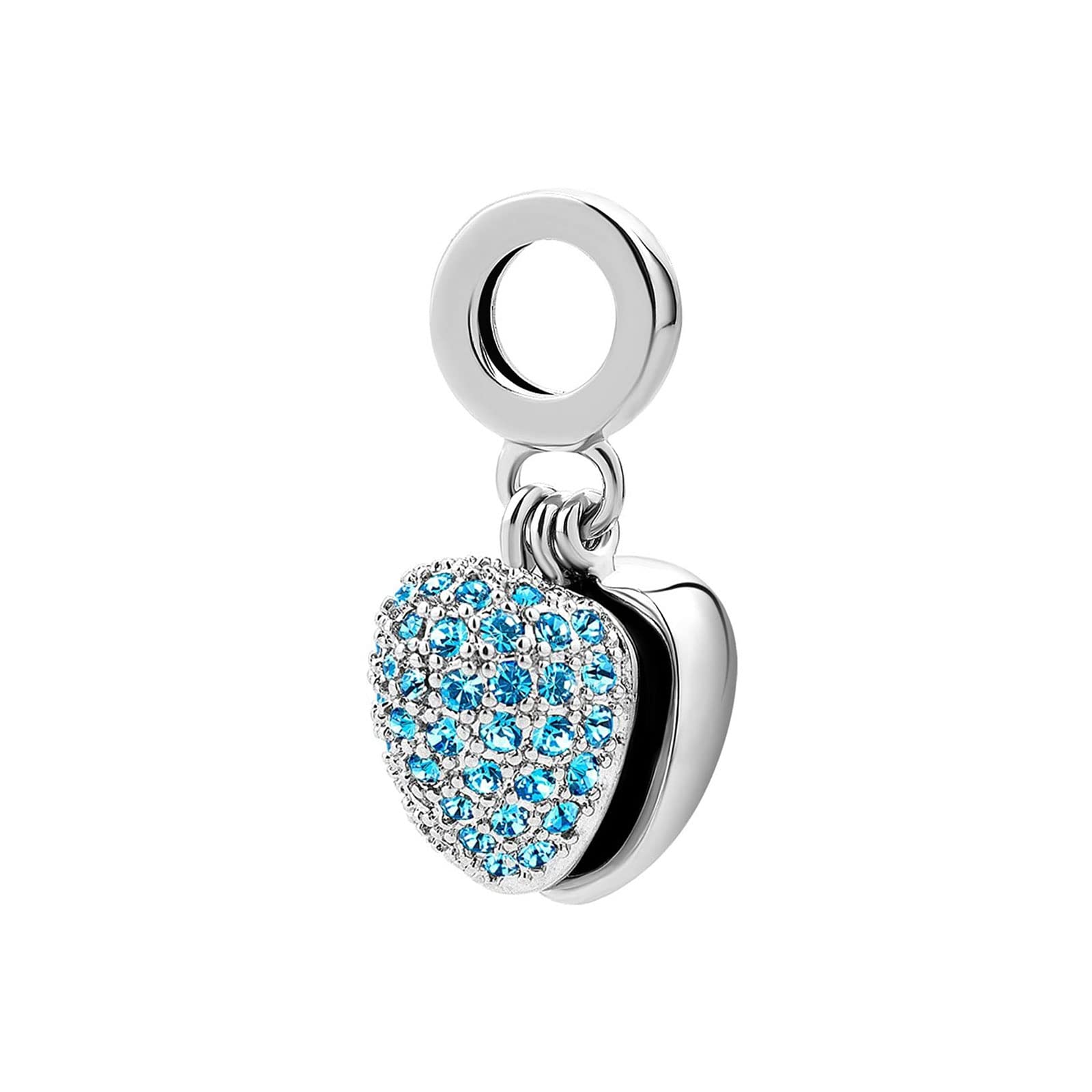 KunBead Jewelry Nana Nan Nanny Love Openable Heart Birthstone Crystal Dangle Charms - Compatible with Pandora Bracelets for Women | Perfect Gift for Mother's Day, Anniversary & Valentine's Day
