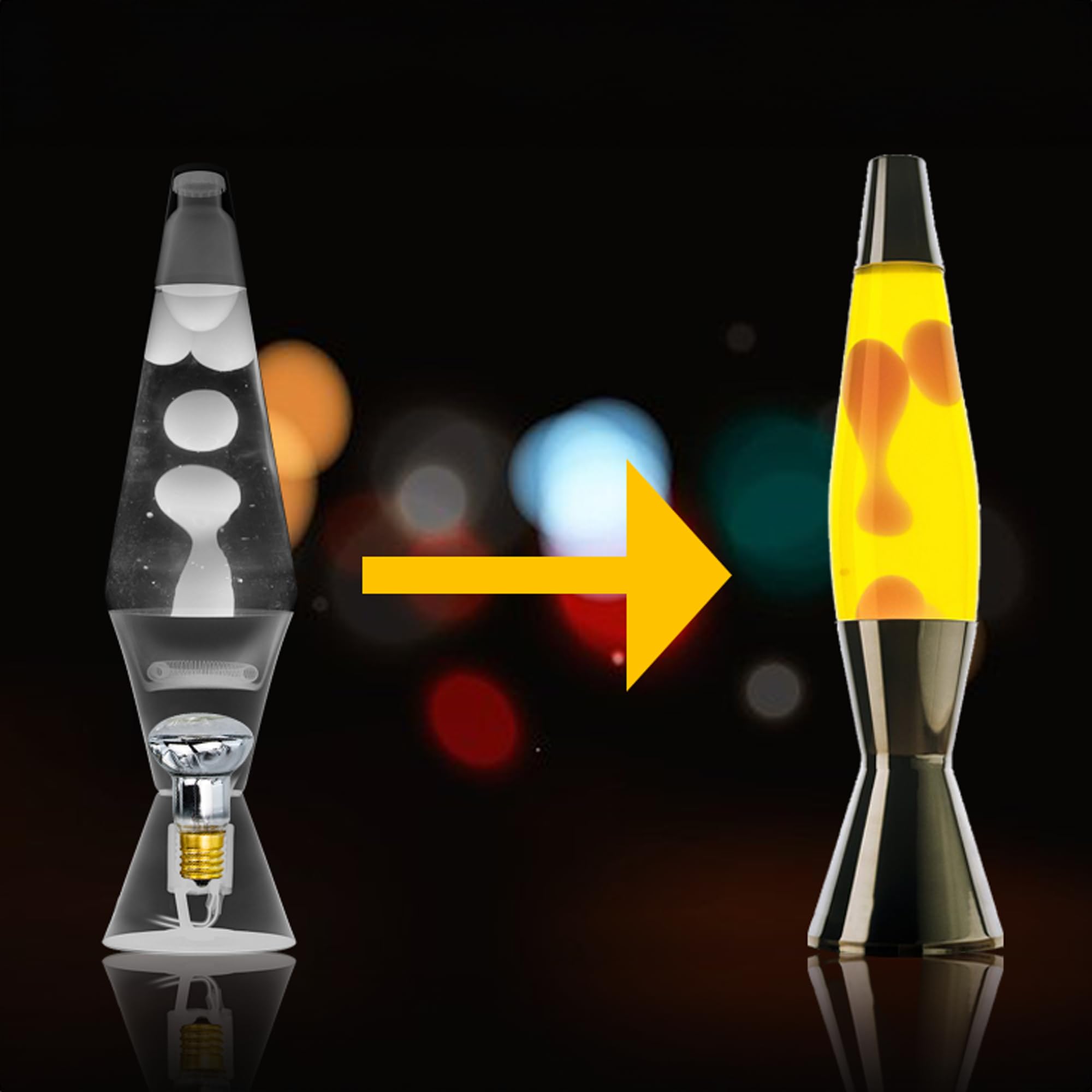 25W 4-Pack Lava Lamp Bulbs - R39 E17 Base 120V Incandescent Replacement Bulbs for Lava Lamps & Glitter Lamps | Warm Yellow Light for Home Decor, Mood Lighting & Party Atmosphere