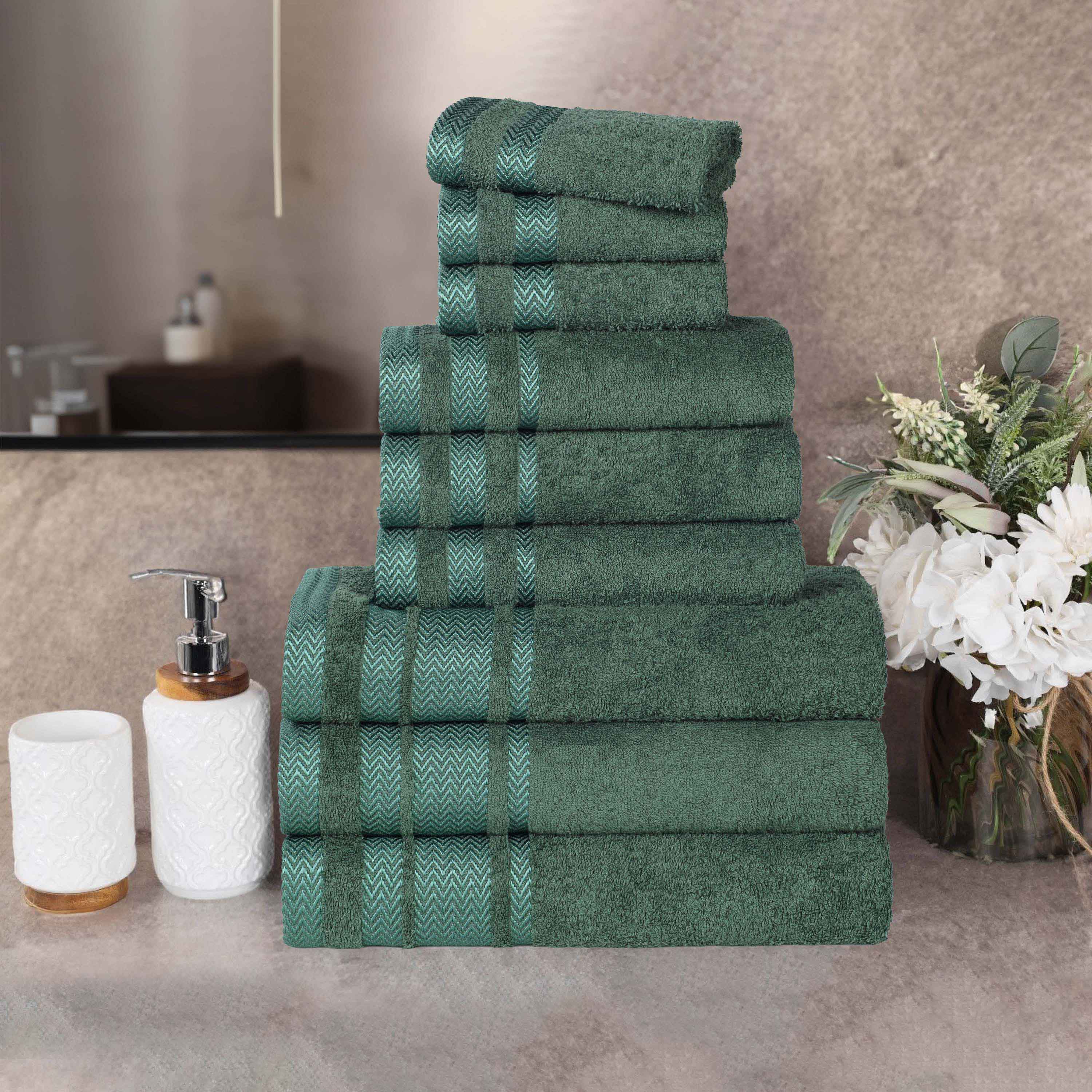 Premium 9-Piece Cotton Towel Set - Medium Weight, Soft & Absorbent Bath Towels for Spa, Gym, and Everyday Use - Hays Brand