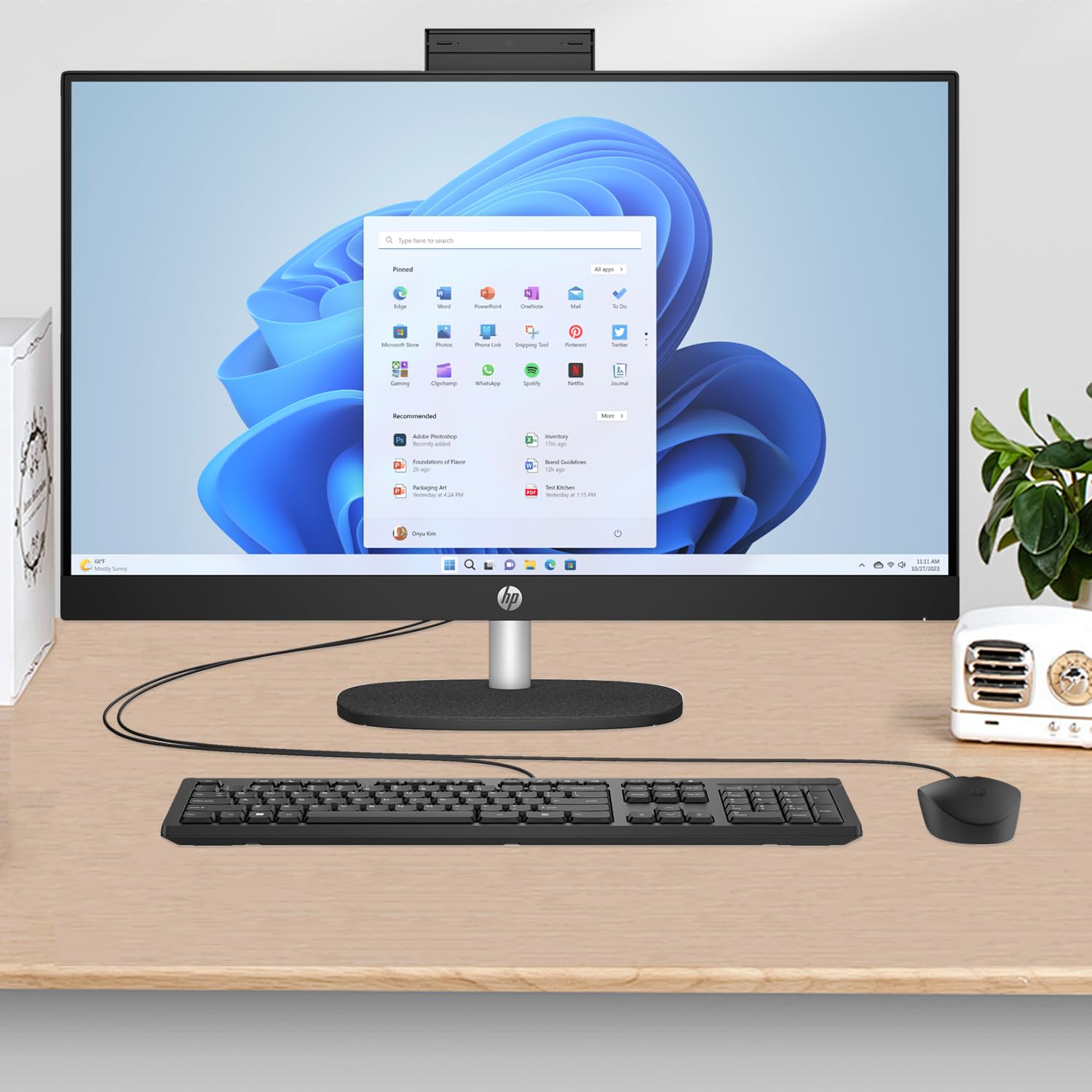 HP Essential All-in-One Business Desktop Computer - 27