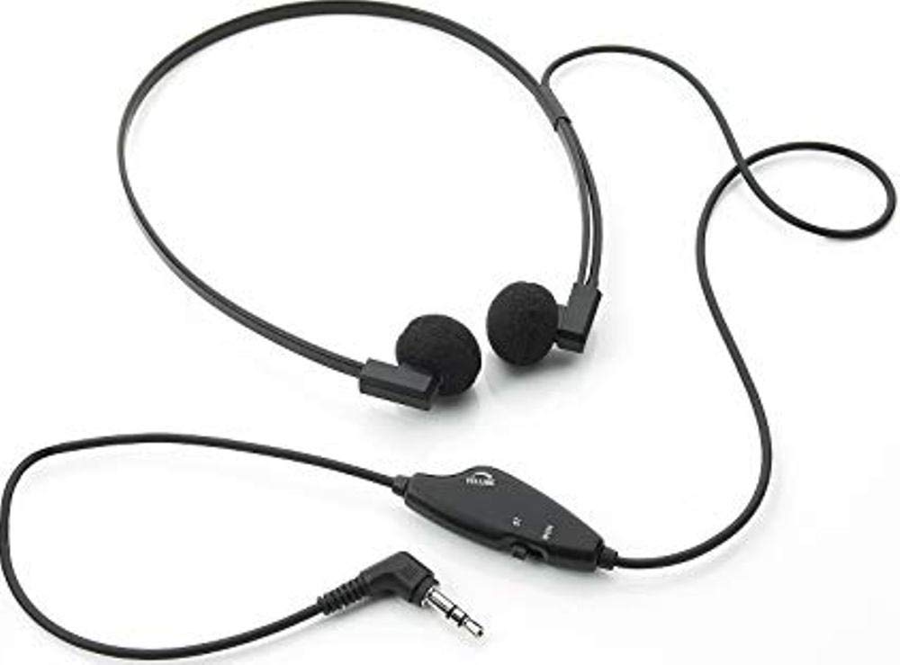 Spectra SP-VC5 Professional 3.5mm Mono/Stereo Transcription Headset with Adjustable Volume Control - Perfect for Transcription, Call Centers, Online Meetings & Audio Editing
