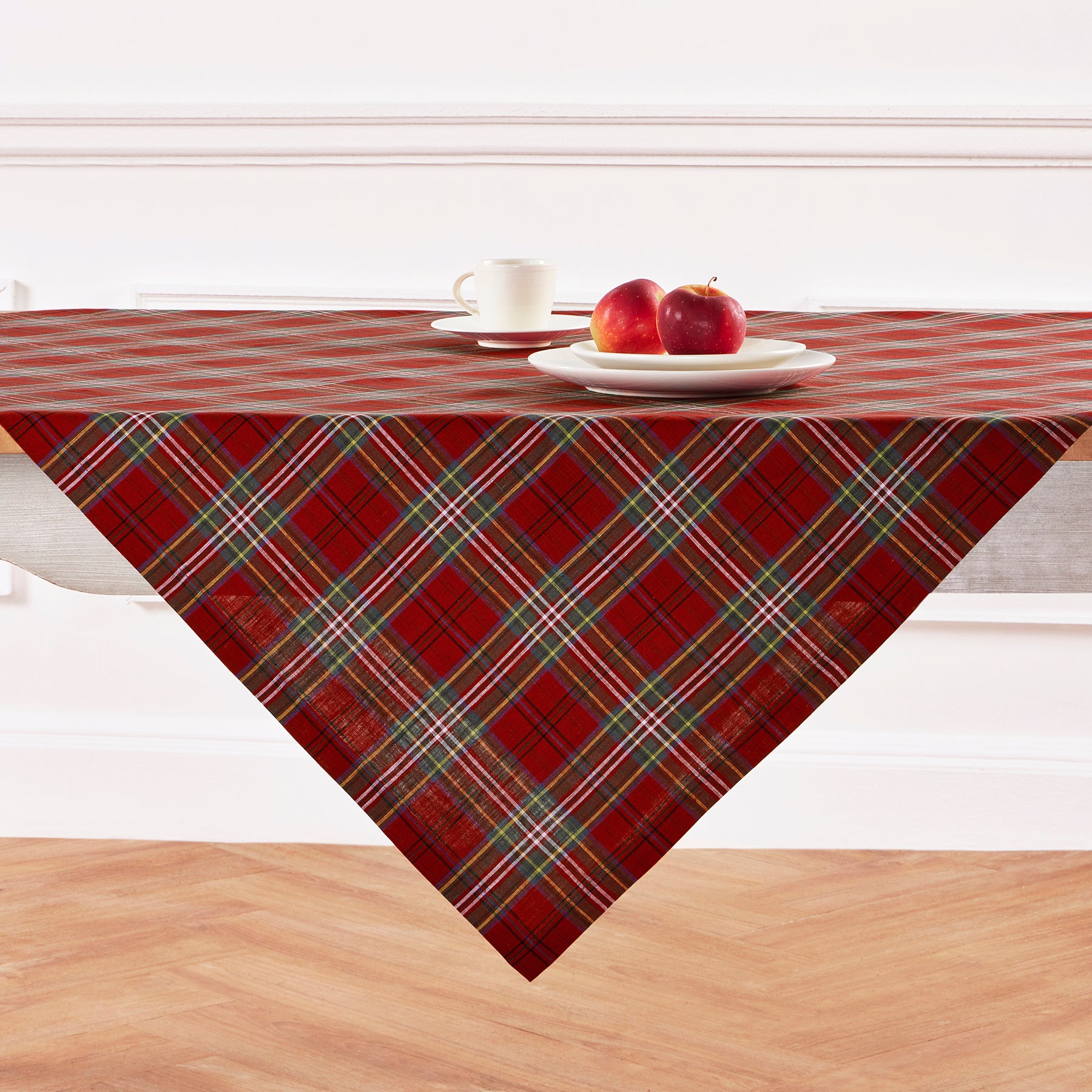 Classic Tartan Plaid Table Throw Blanket - Soft Warm Wool Checkered Pattern for Living Room, Bedroom & Outdoor Picnics