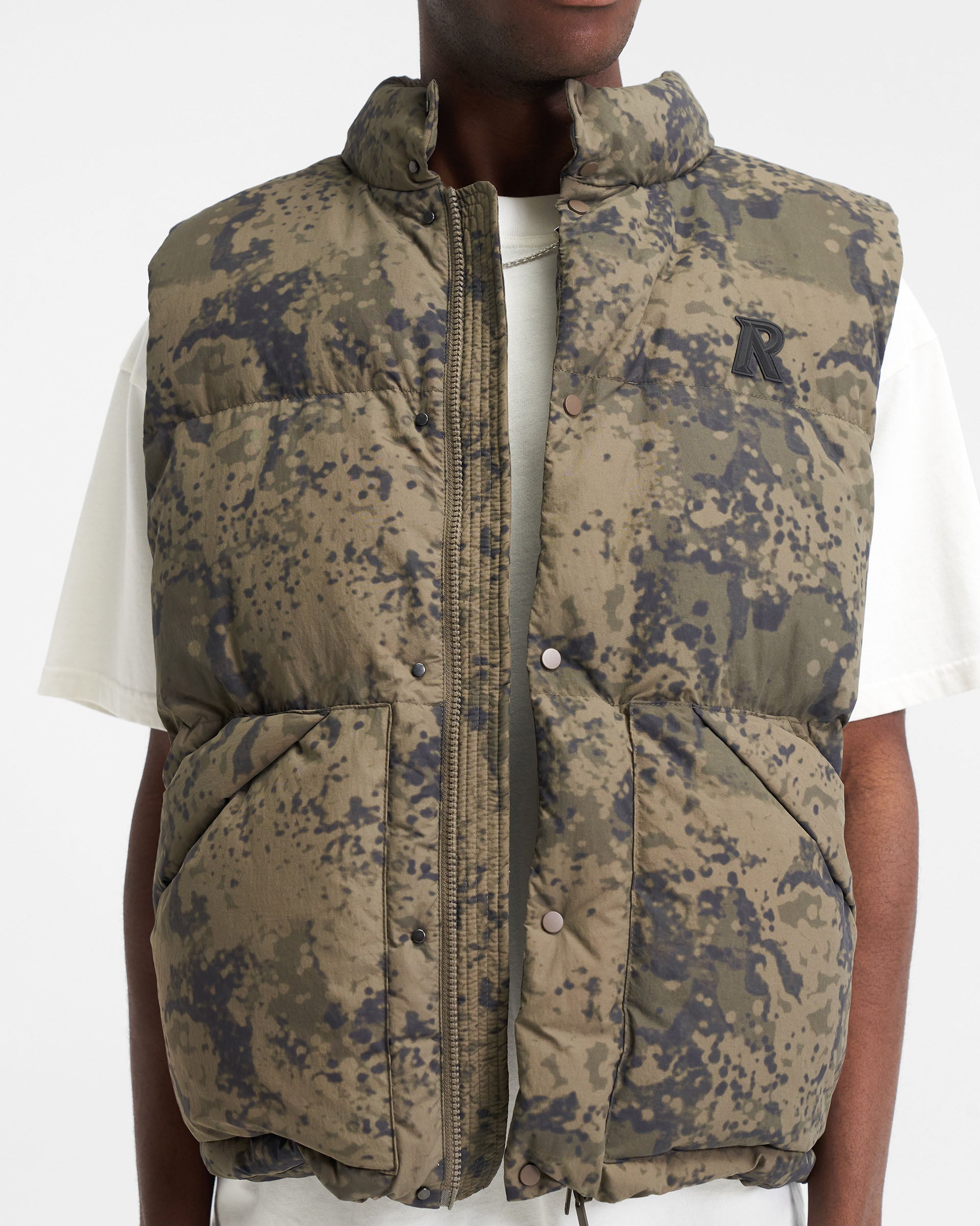 Men's Camo Puffer Vest - Lightweight Insulated Winter Jacket for Outdoor Hiking, Hunting & Casual Wear