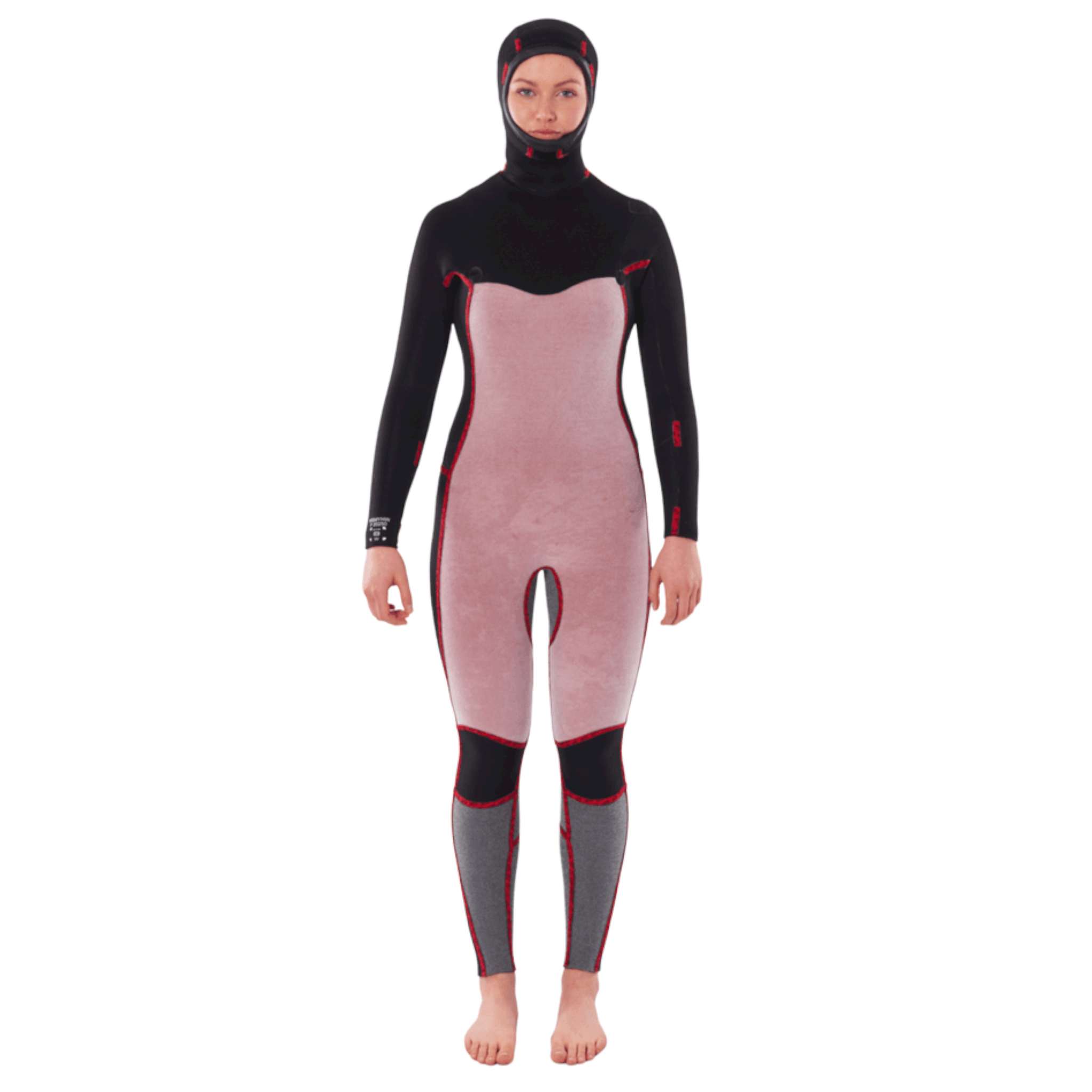 Rip Curl Women's Dawn Patrol 5/4 Chest Zip Hooded Wetsuit - Premium Neoprene Full Body Wetsuit for Surfing, Diving & Water Sports - Cold Water Protection & Comfort Fit
