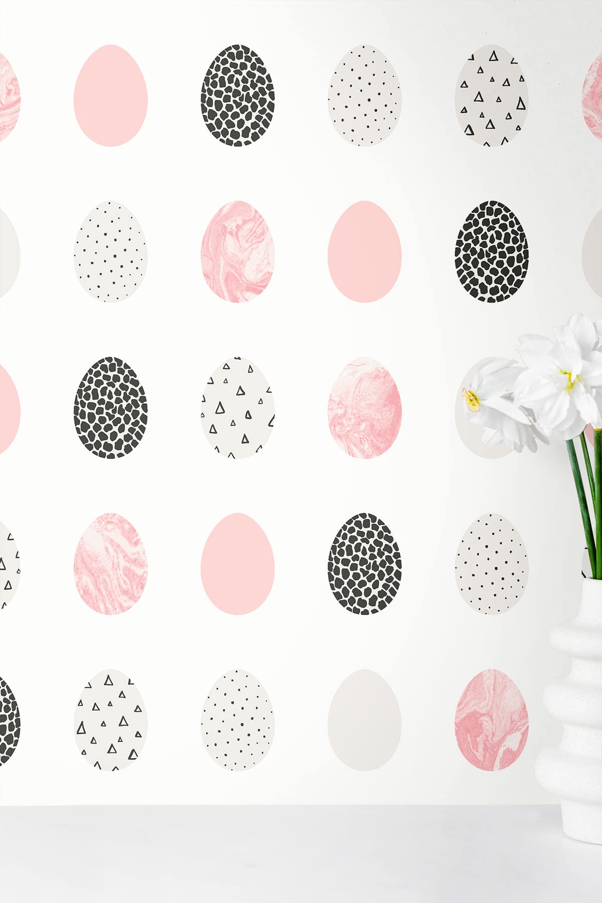 NextWall Mod Eggs Peel and Stick Wallpaper - Self-Adhesive Removable Wallpaper for Home Decor, Bedroom, Living Room, Nursery | Easy to Install & Remove