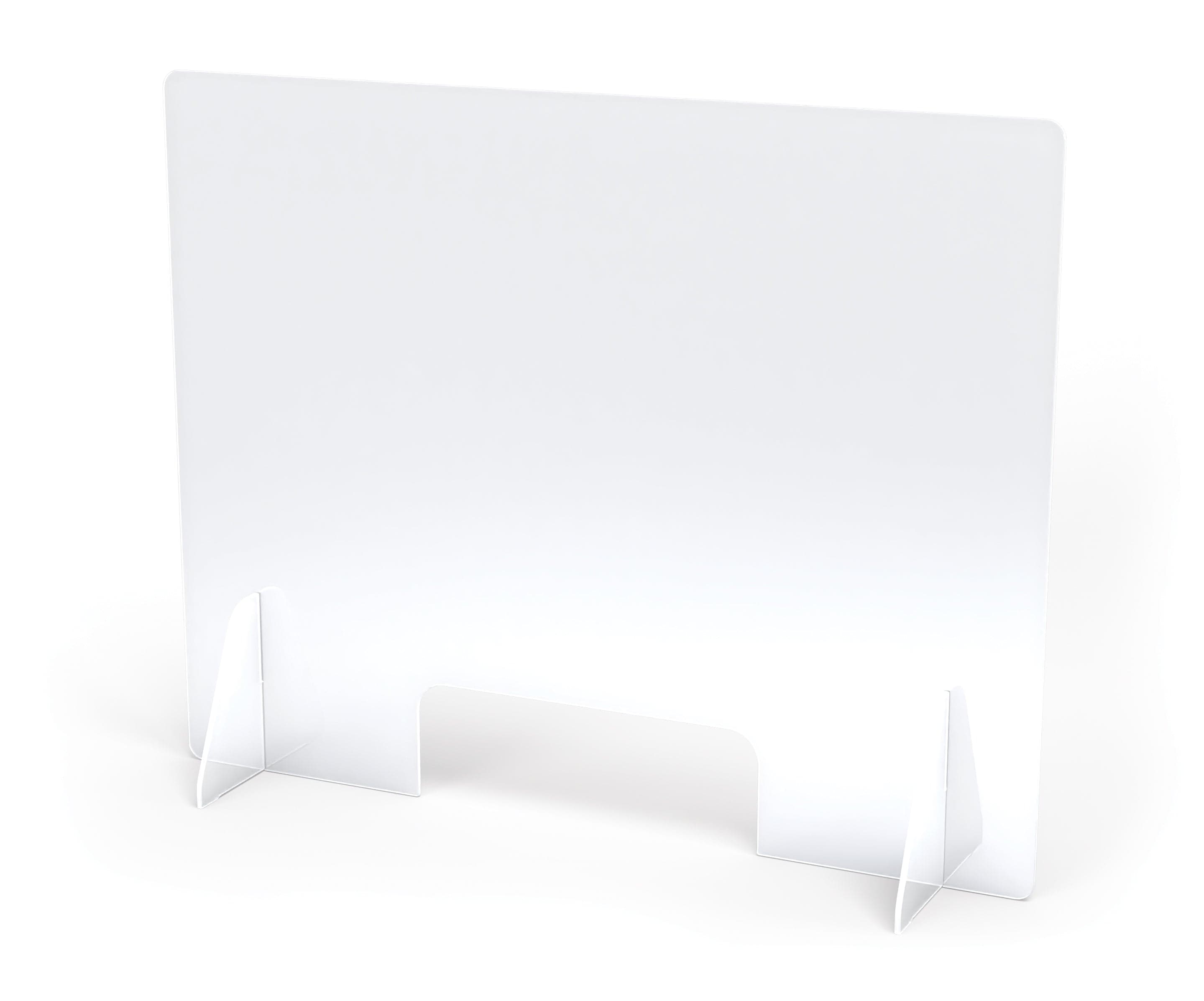 Clear Acrylic Table Divider with Opening - 2-Station Office Partition in 2 Sizes - Perfect for Social Distancing in Restaurants, Offices & Classrooms