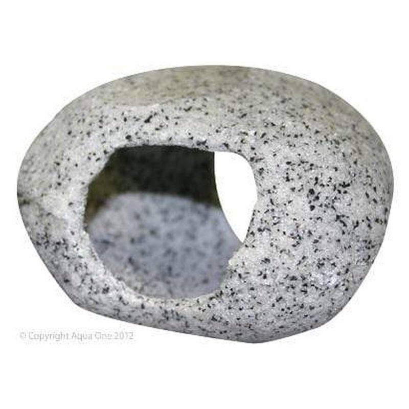Aqua One Round Marble Cave Large 12.5 x 12 x 8cm - Decorative Aquarium Hideout for Fish, Shrimp & Reptiles - Perfect for Betta Fish Tanks & Terrariums
