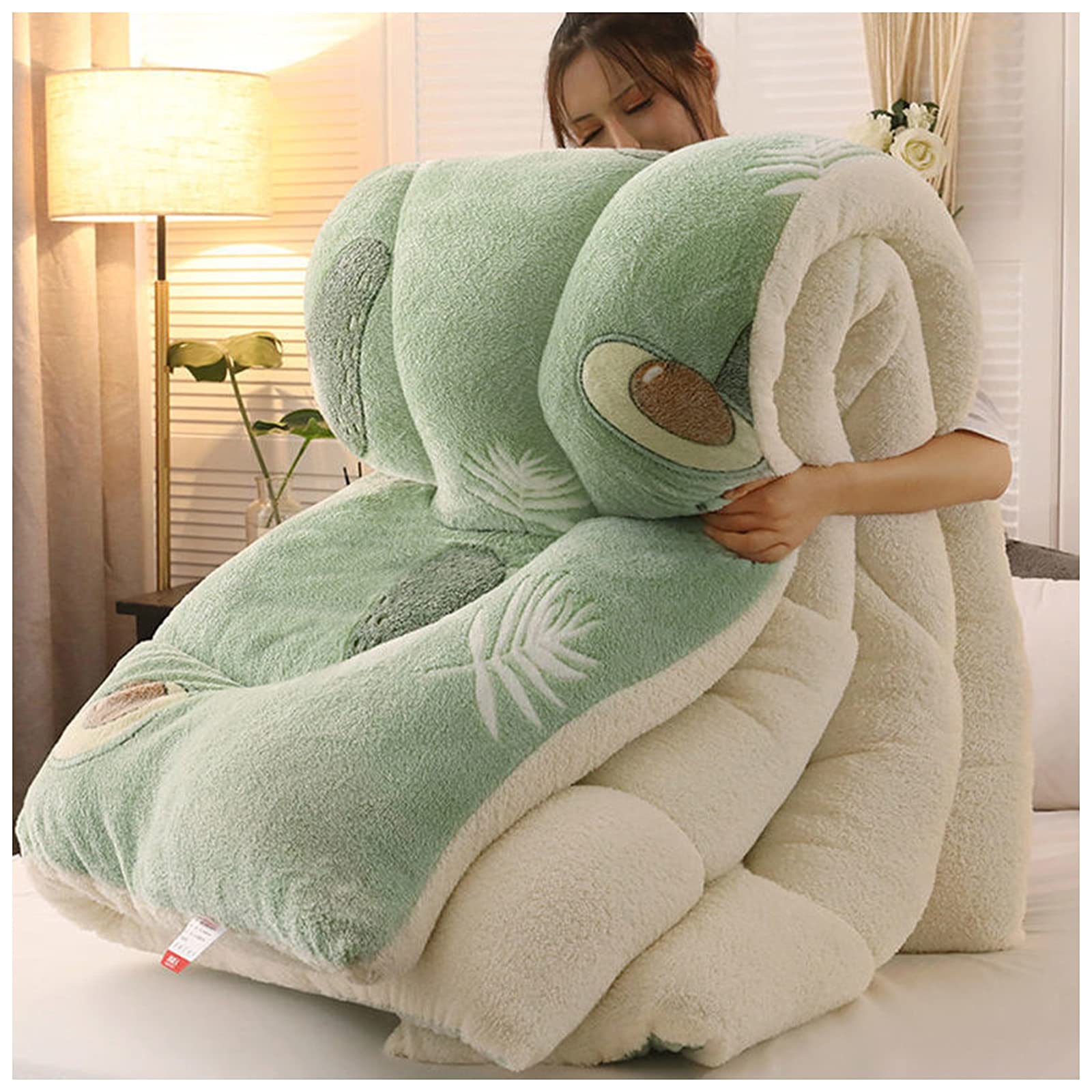 Premium Twin Size Comforter - Thick Lamb Cashmere Blanket for All Seasons | Down Alternative Quilted Bedding Set (200x230cm/5kg) | Perfect for Guest Rooms, Dorms & Cozy Winter Nights