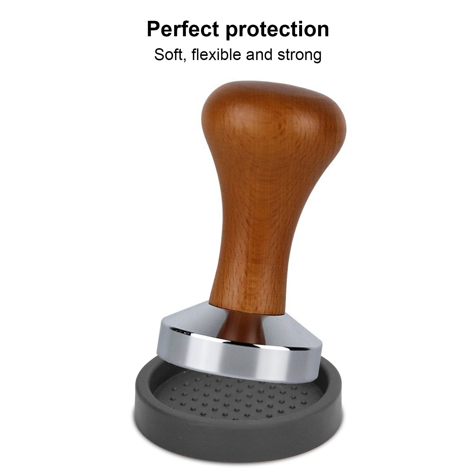Premium Silicone Espresso Tamper Mat - Non-Slip Round Coffee Tamping Pad for Barista & Home Use, Durable Coffee Accessory for Espresso Machines (Black) | Perfect for Home Coffee Shops & Professional Baristas