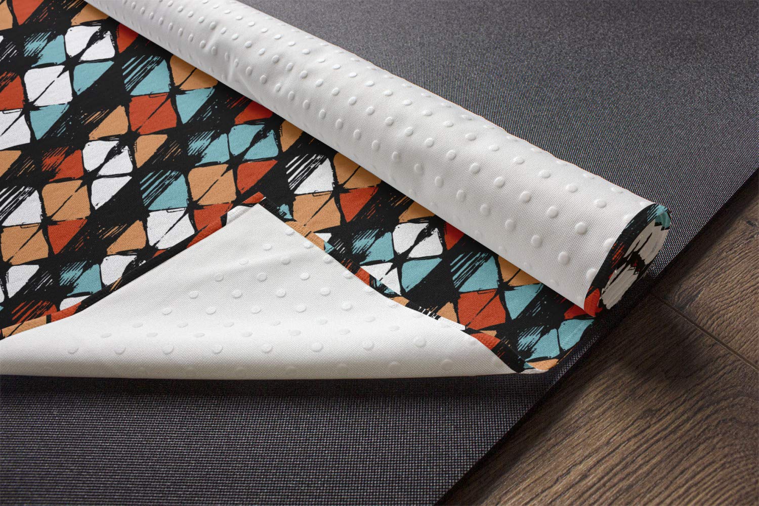 Ambesonne Non-Slip Yoga Mat Towel - Geometric Hexagonal Design, Sweat Absorbent Workout Cover for Yoga & Pilates (25